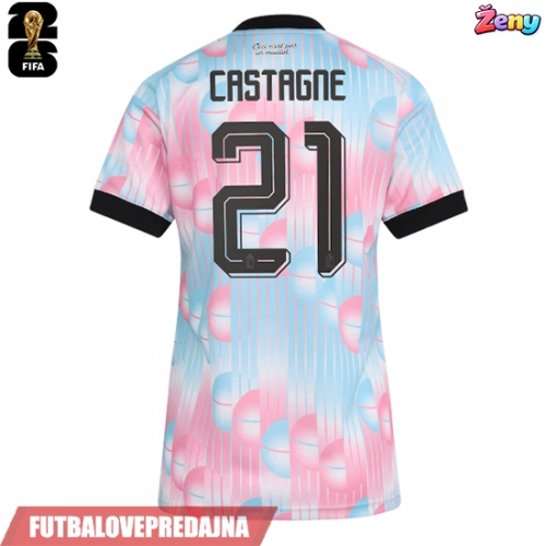 Lacne Ženy Futbalové dres Belgicko Timothy Castagne #21 MS 2026 Krátky Rukáv - Preč